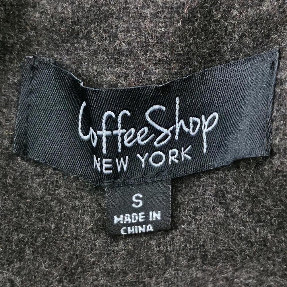 2/$50 NWOT Coffeeshop NY Twilight Plum Wool Blend Coat w/ Faux Fur Hood Size S - Picture 6 of 8